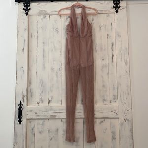 NWT Blush Pink Pleated Jumpsuit